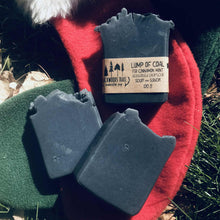 Load image into Gallery viewer, Lump of Coal Soap Bar - Fir Needle, Cinnamon, Peppermint + Charcoal