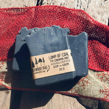 Load image into Gallery viewer, Lump of Coal Soap Bar - Fir Needle, Cinnamon, Peppermint + Charcoal